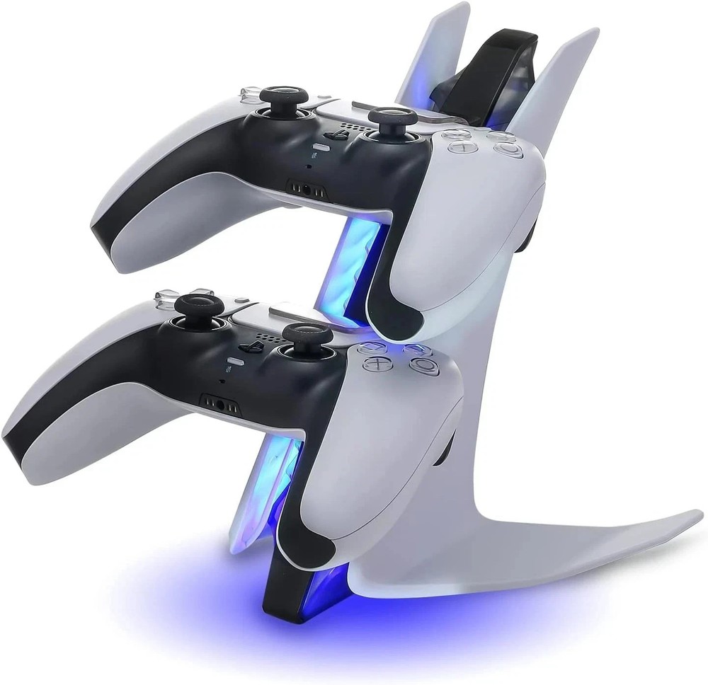 PS5 Controller Charger, PlayStation 5 Controller Charging Station with LED Light