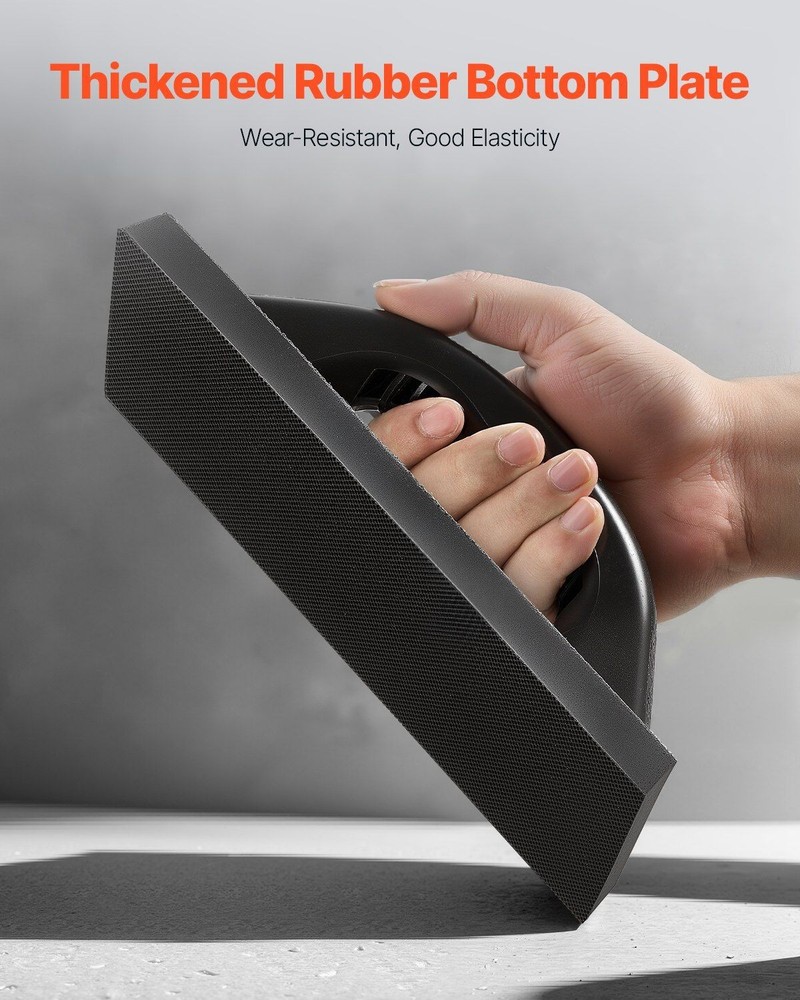 Precision Rubber Grout Float with Ergonomic D-Grip and Sturdy Aluminum Support