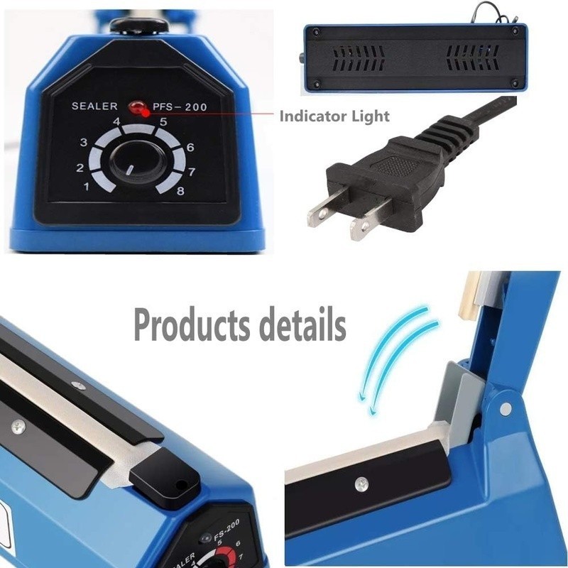 Manual Impulse Sealer Lightweight Temperature Adjustable Bag Sealing Machine New