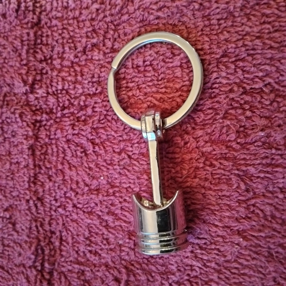 One Chrome Wisco Piston & Connecting Rod Keychain