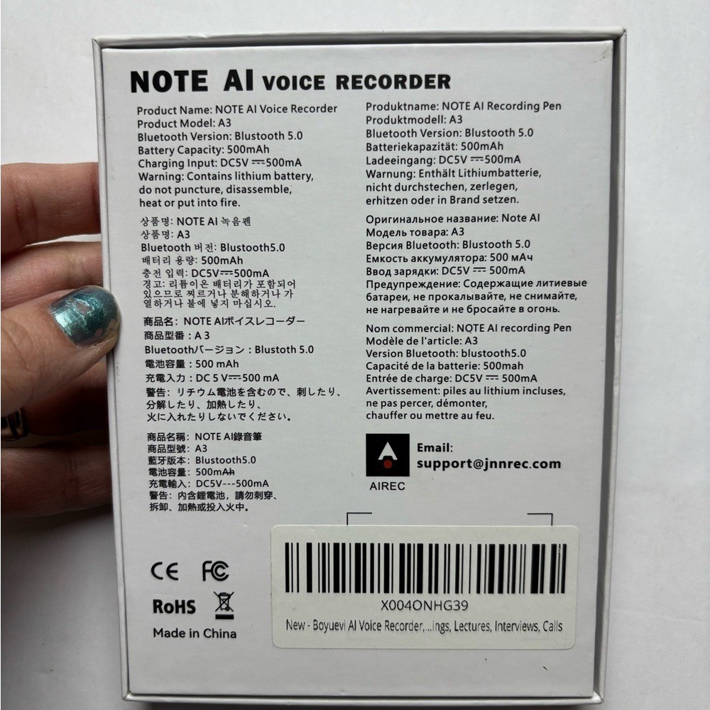 Note AI Voice Recorder 112 languages