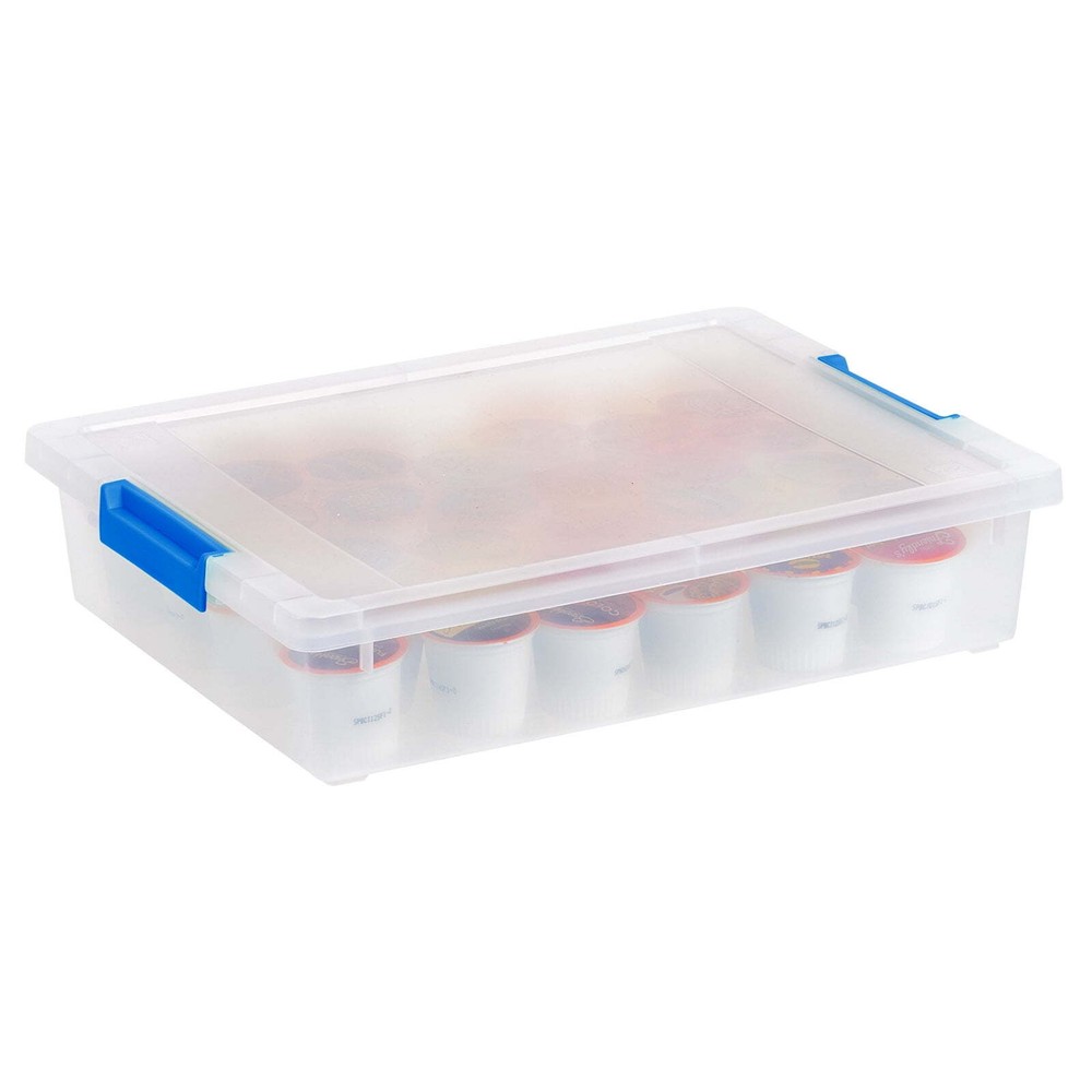 6 Qt. Plastic Storage Bins with Lids, Clear Containers, Latching Totes