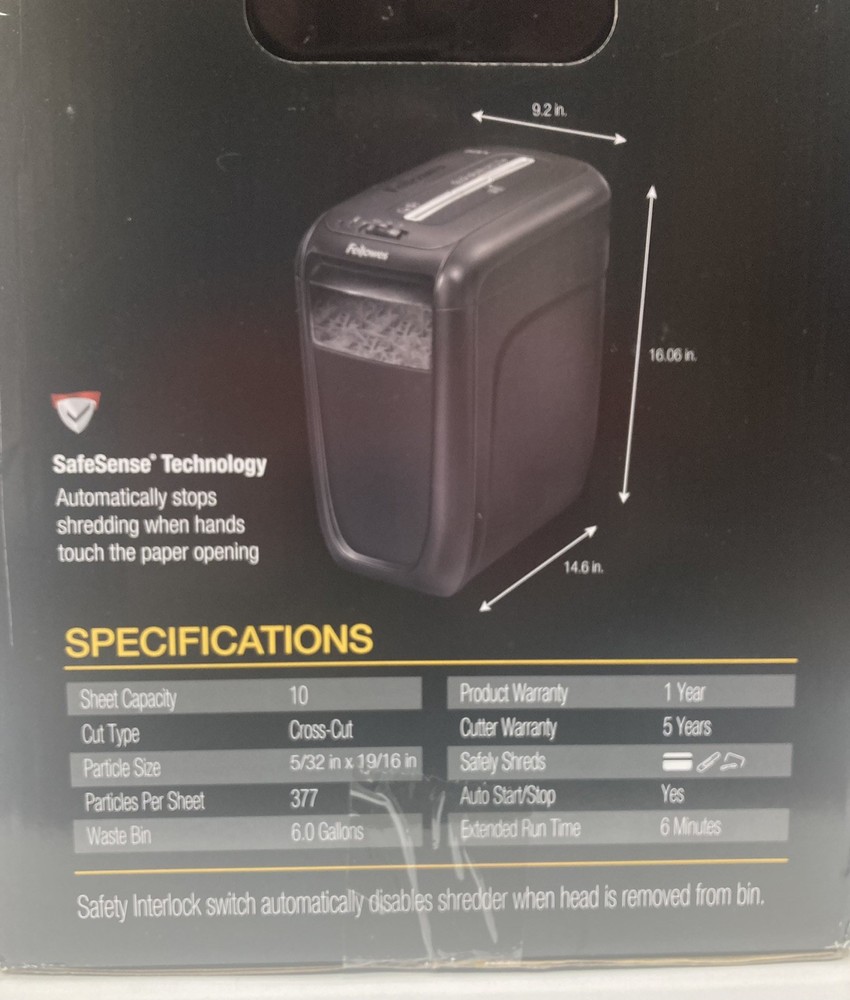 Fellowes Power Shred 60CS 10 Sheet Medium USE SHREDDER