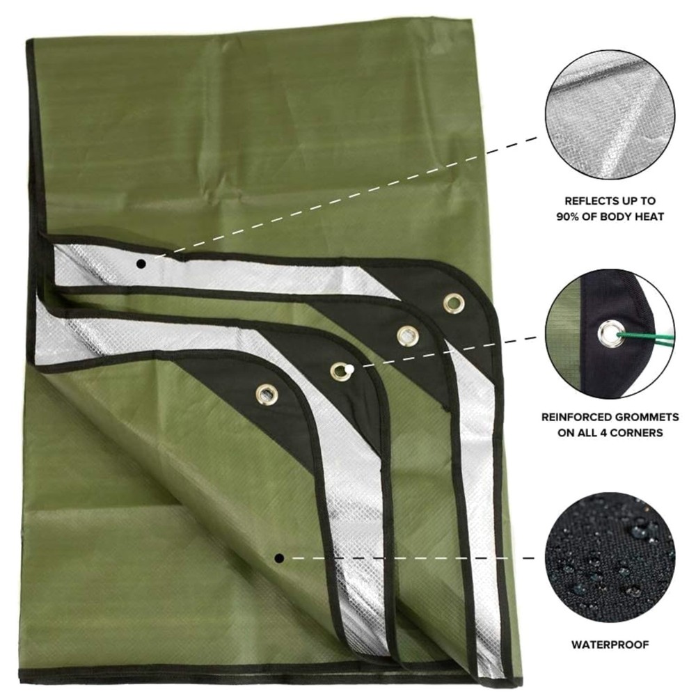Heavy Duty Survival Blanket - Waterproof & Windproof