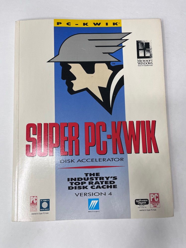 Super PC-KWIK Disc Accelerator Guide Book Version 4 IBM Dos 1988-1991