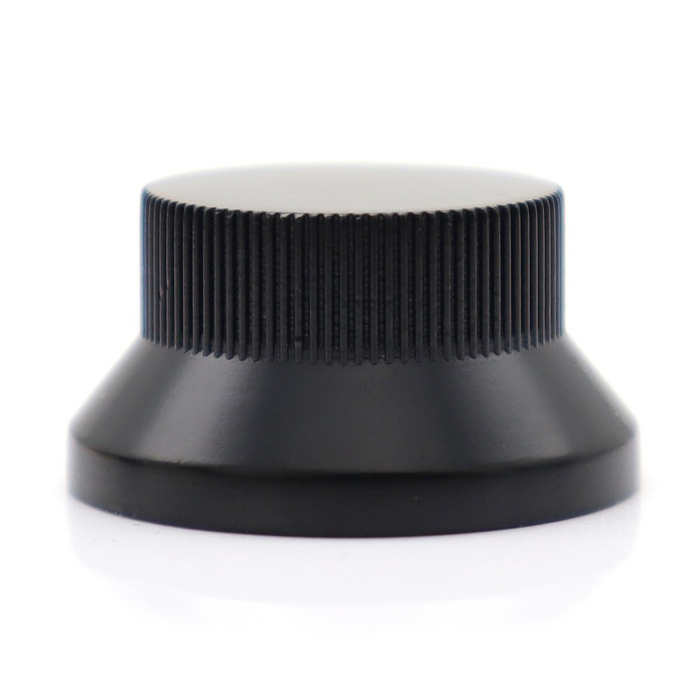 4 Pcs Metal Black Hat Top Flat Top Bass Knobs Guitar Knobs Push-in Control Knobs