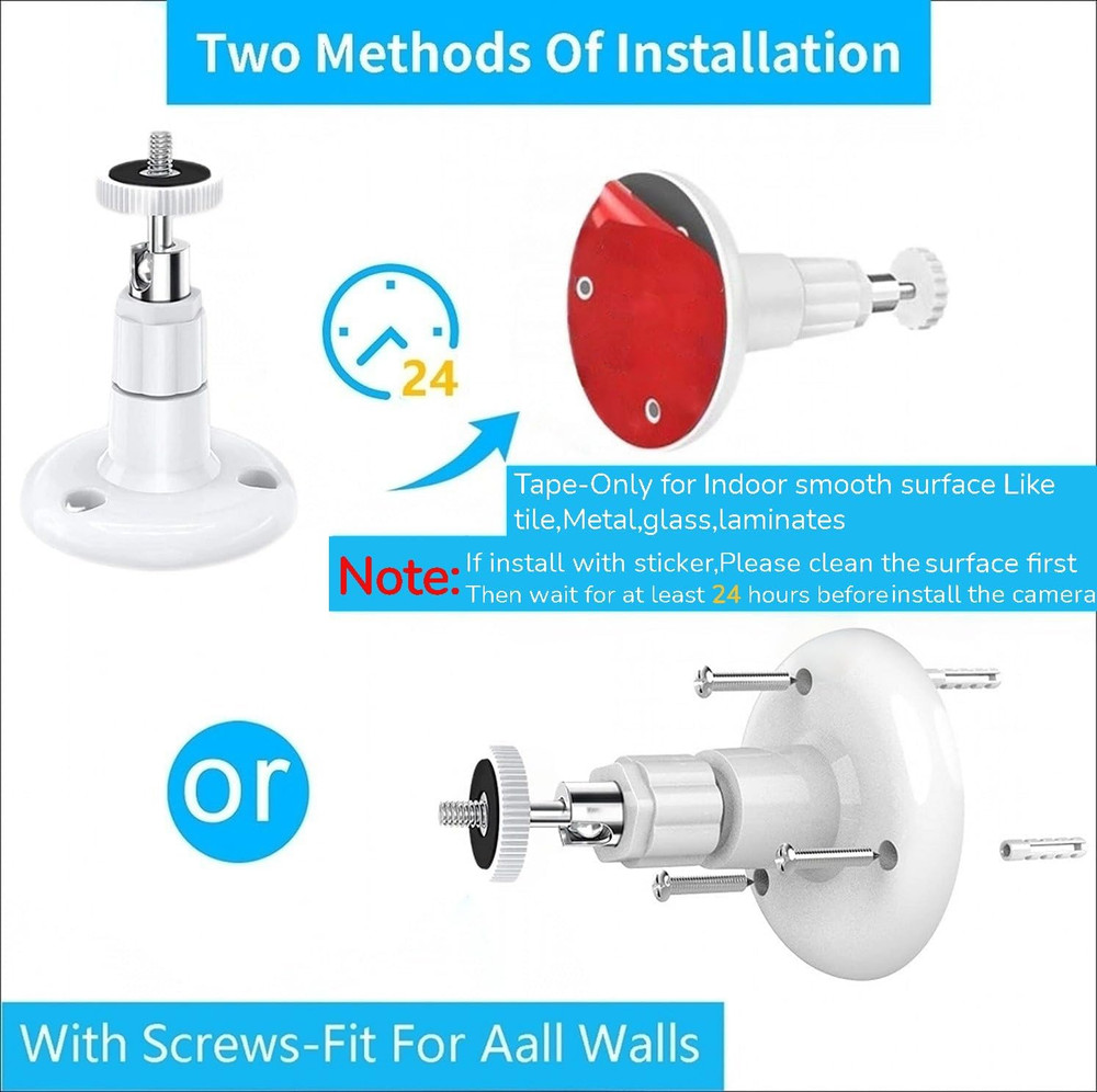 2 Pack Adjustable Security Wall Mount for Ring Camera&Stick up Cam Battery,Indoo