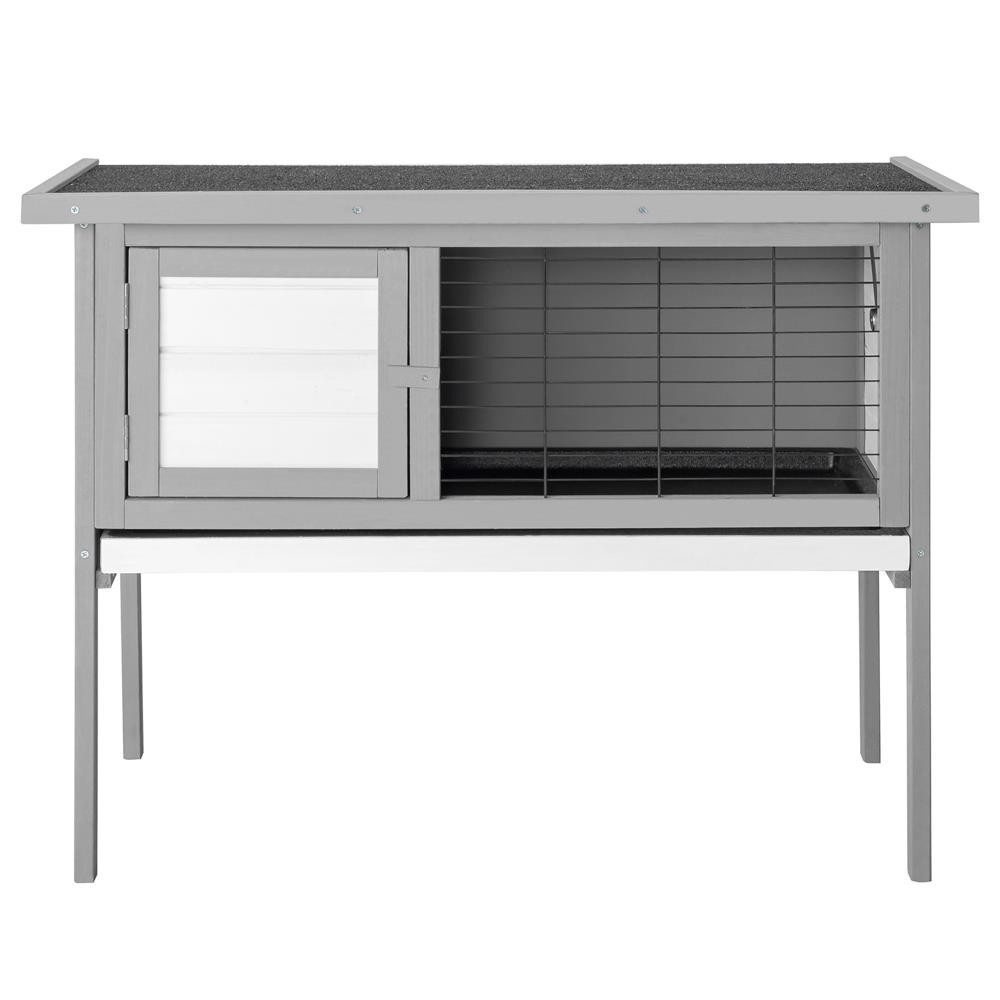 36" Gray Rabbit Bunny Pet Cage Small Animal House Chicken Coop Single Deck