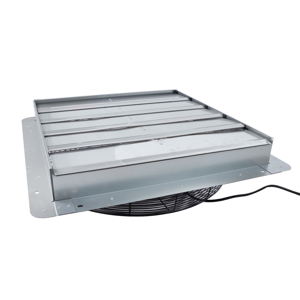 24 Inch Shutter Exhaust Fan, 4120CFM, With Speed Controller Wall Mounted, Silver