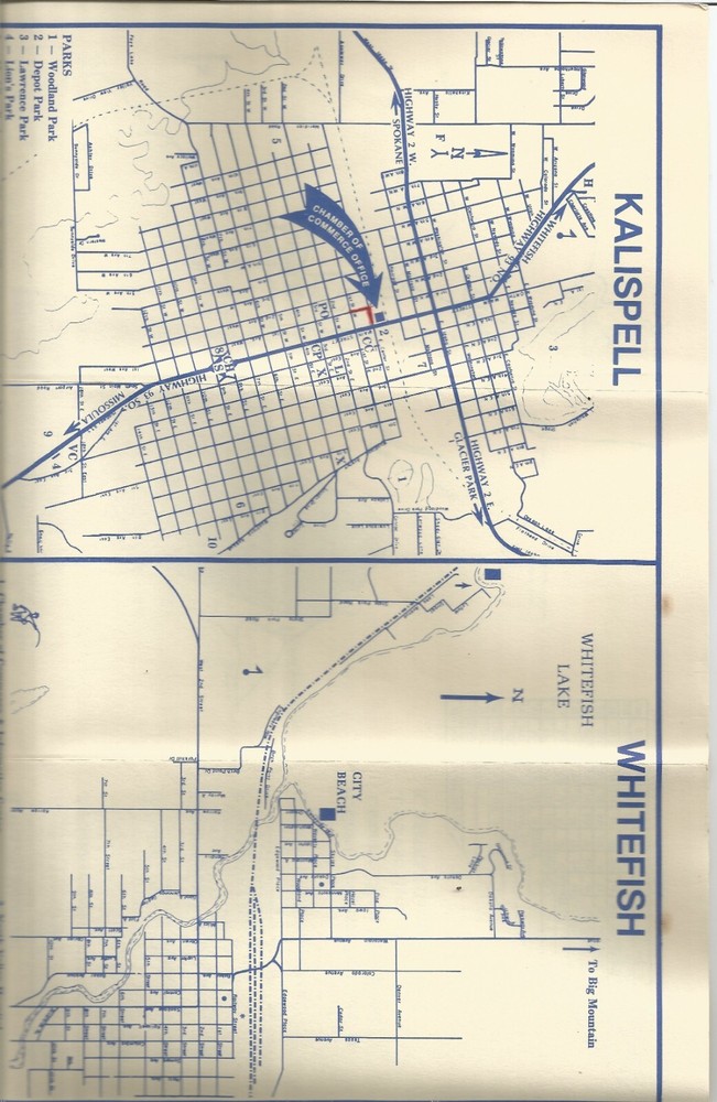 Flathead Valley area Map 1981