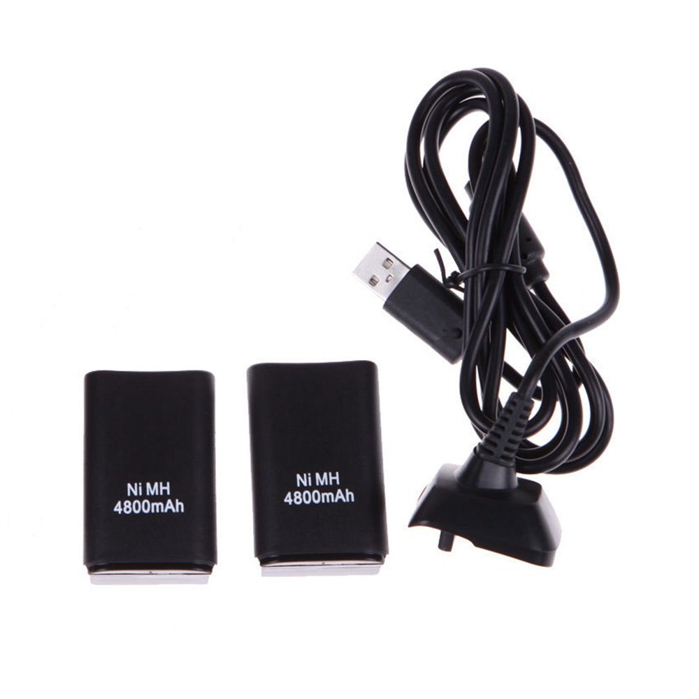 Rechargeable Battery Pack Charger Cable Dock for Xbox 360 Wireless Controller