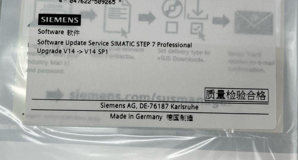SIEMENS SIMATIC STEP 7 Professional Upgrade V14 SP1 EWK-SUS1055041 Software