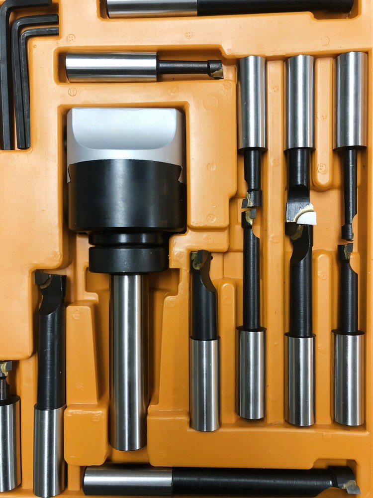 1'' Shank 3'' Boring Head Set 12 Pc 3/4'' Boring Bar Set