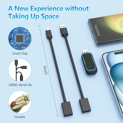 Android Auto Wireless Adapter & Wireless CarPlay Adapter-Mini USB CarPlay