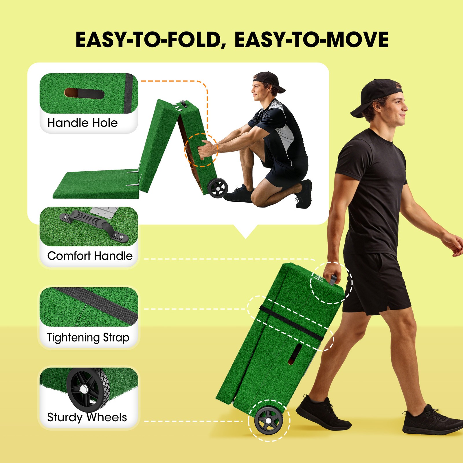 90 in Portable Foldable Pitching Mound for Baseball & Softball outdoor Training