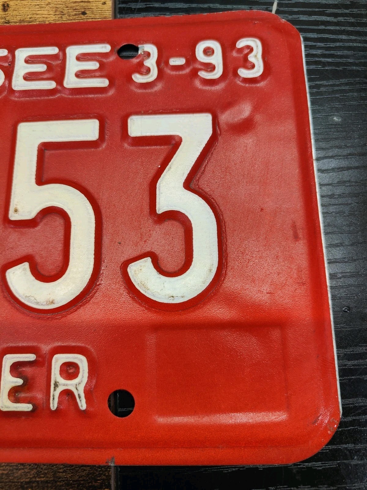 🟥Tennessee TN Tenn License Plate Tag 🟥 Dealer Used Car Lot 1993 D 15253 🚘