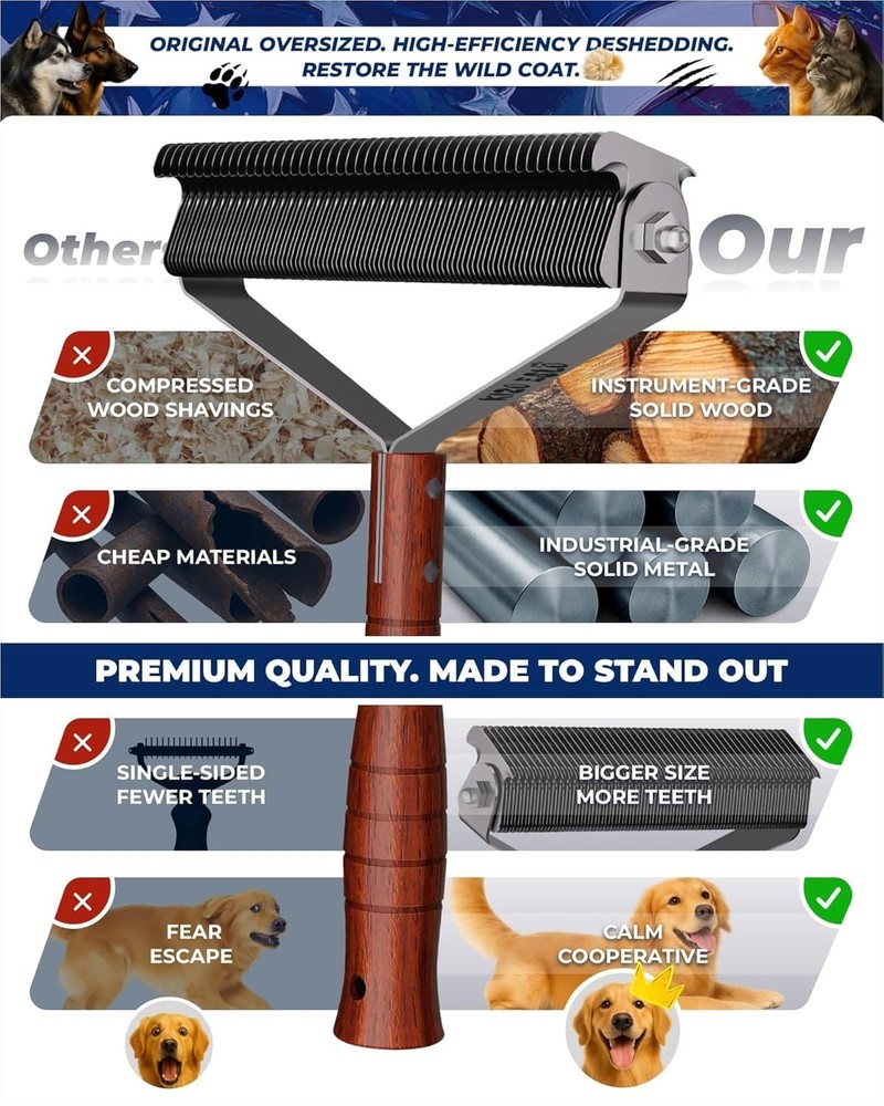 Professional Undercoat Dematting Comb=