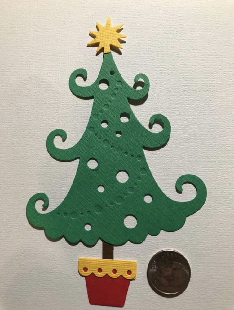 Tree Die Cuts Paper Pieces Christmas