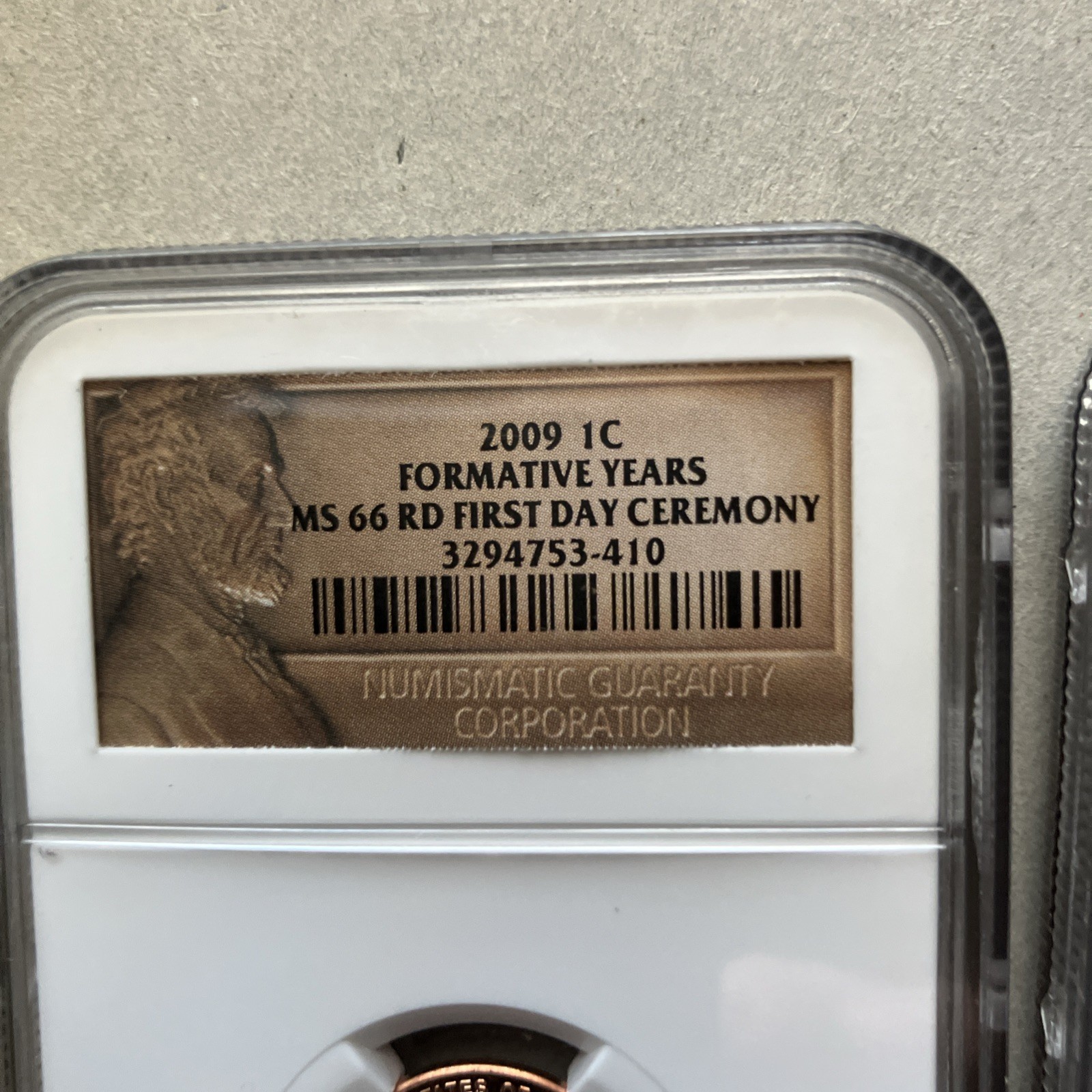 Formative Years And Professional Life First Day Ceremony In MS66 Red