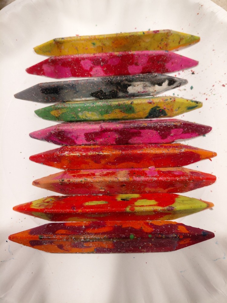 Triangle Shaped Melted Crayons