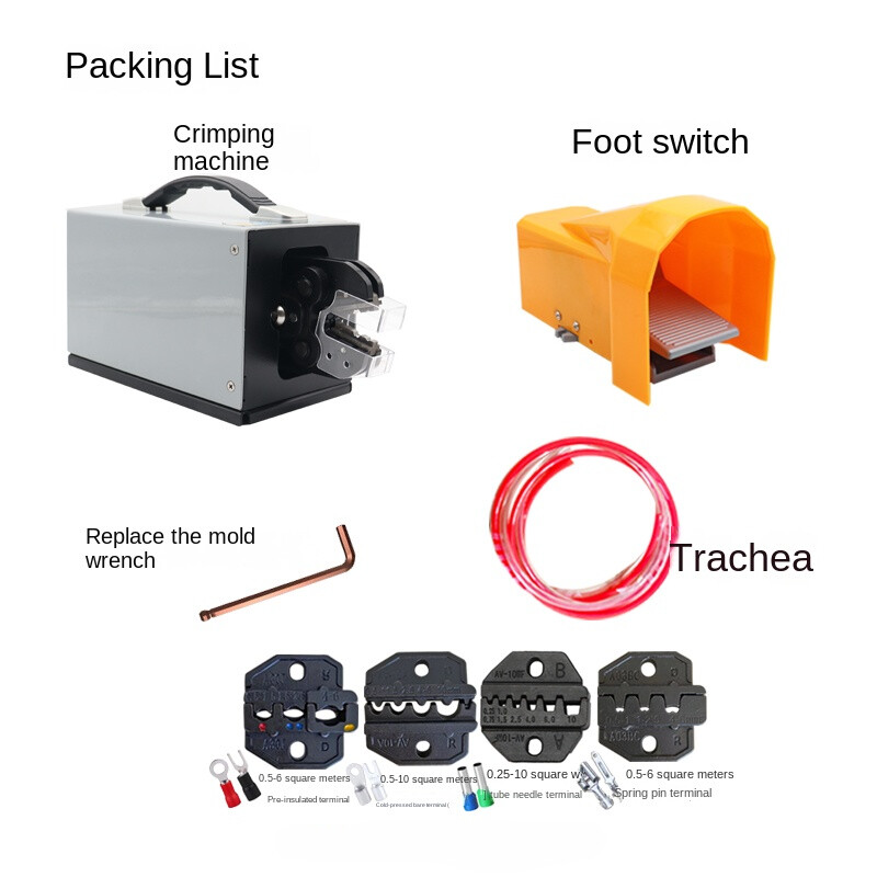Pneumatic Terminal Wire Crimper Tools Cold Pressing Automatic Crimping Pliers