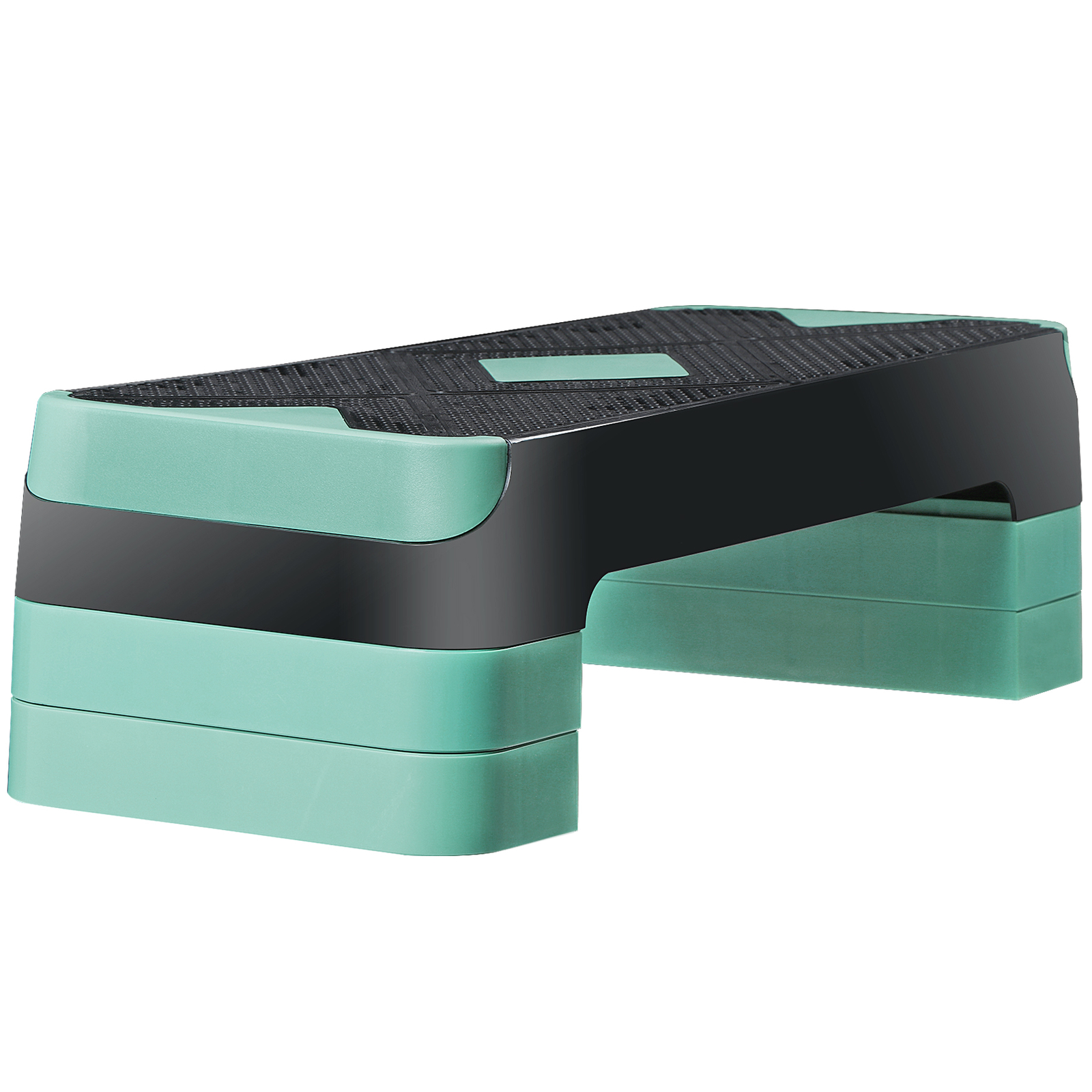 27" Aerobic Step Trainer Cardio Adjustable Exercise Workout Fitness w/ Risers