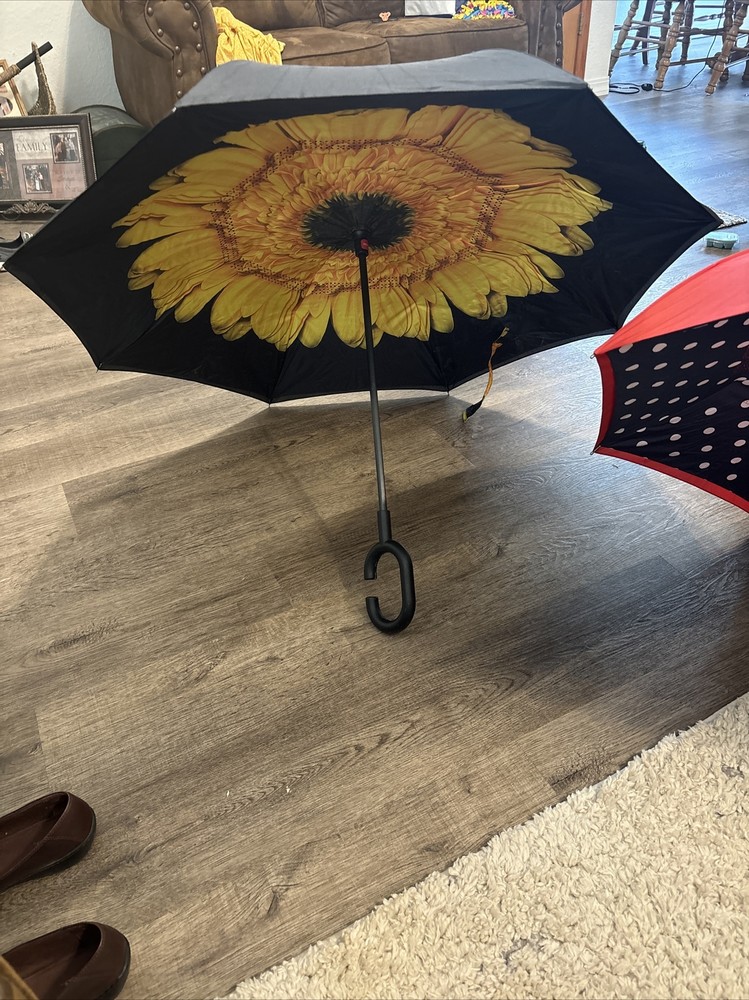 2-BAGAIL Double Layer Inverted Umbrellas Reverse Folding Umbrella Windproof UV