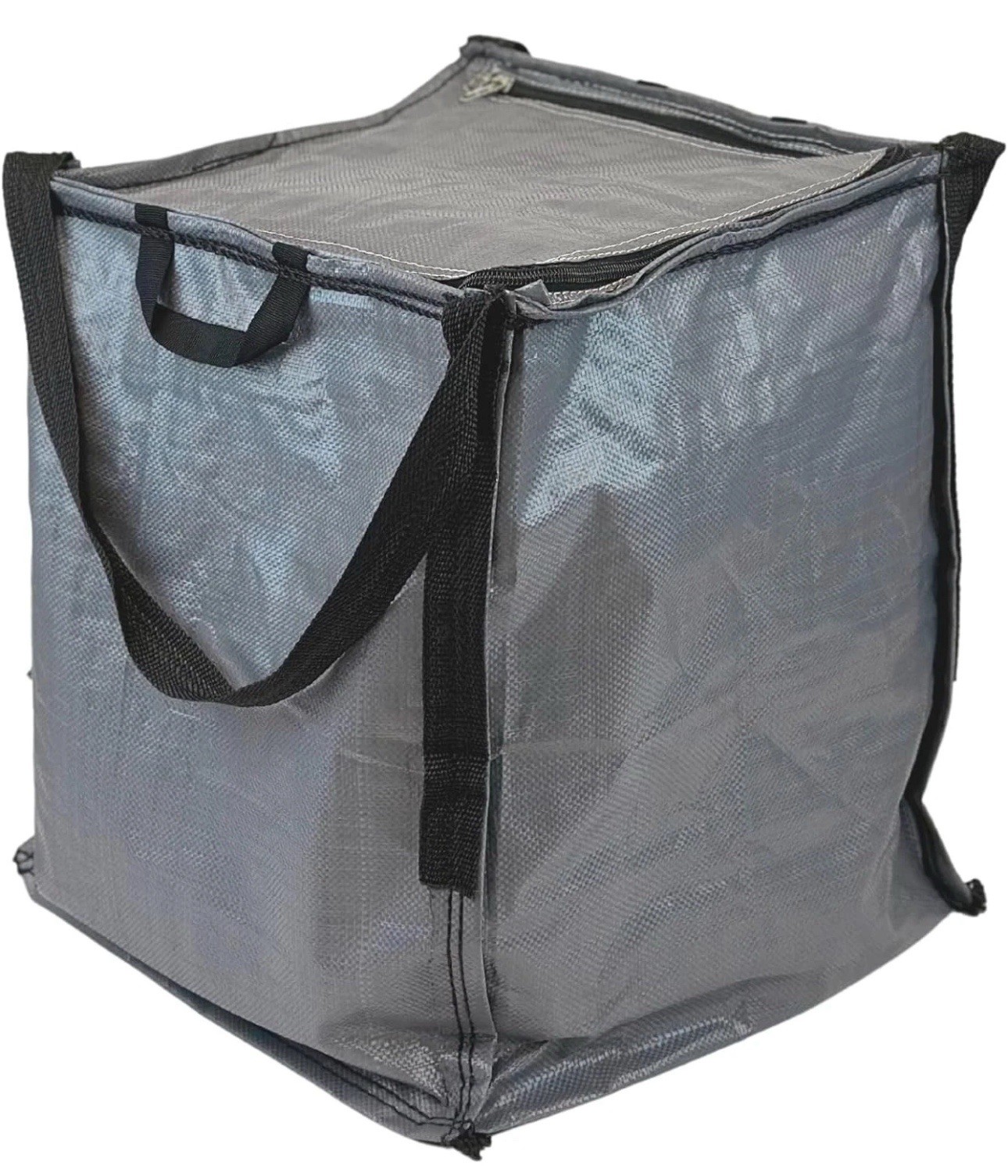 DURASACK Heavy Duty Storage Tote Bag with Zipper Top Single, Gray