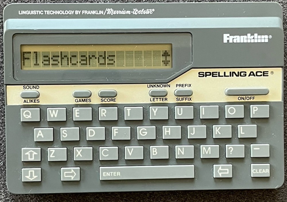 FRANKLIN Spelling Ace Model SA-98A W/Spell Blaster II Tested and Working