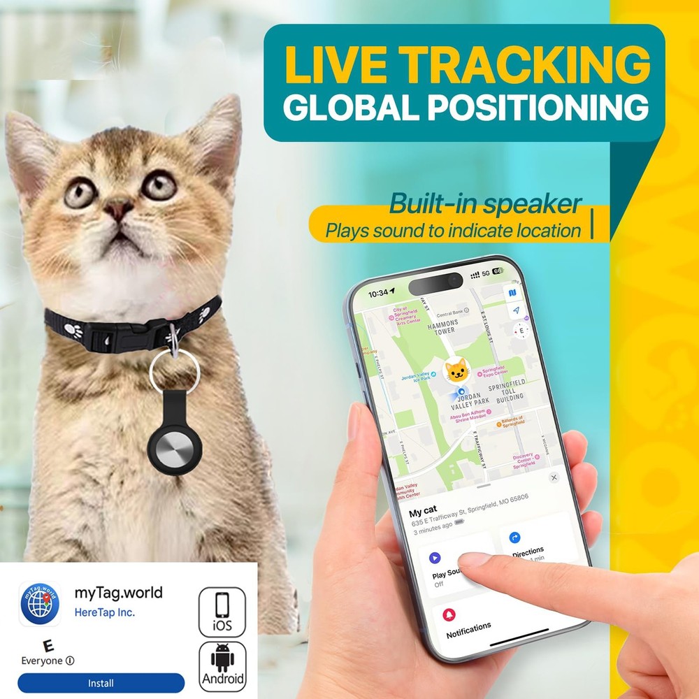 Cat Tracker Collar-Dog GPS Tracker-Pet Tracker-GPS Tracker for Dogs | Android...
