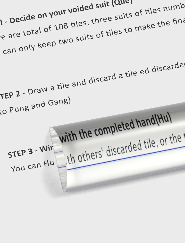 Portable Mahjong Line Magnifier - Mild Magnification Reader Tool