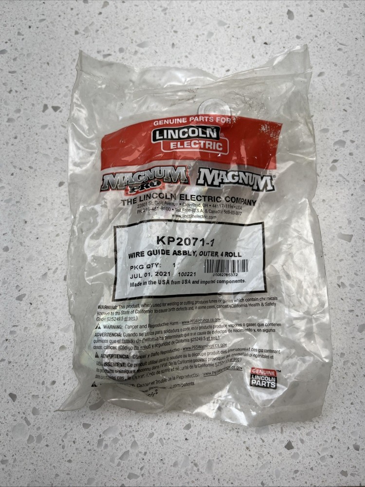 Lincoln Electric KP2071-1 Wire Guide Assembly Outer 4 Roll Sealed
