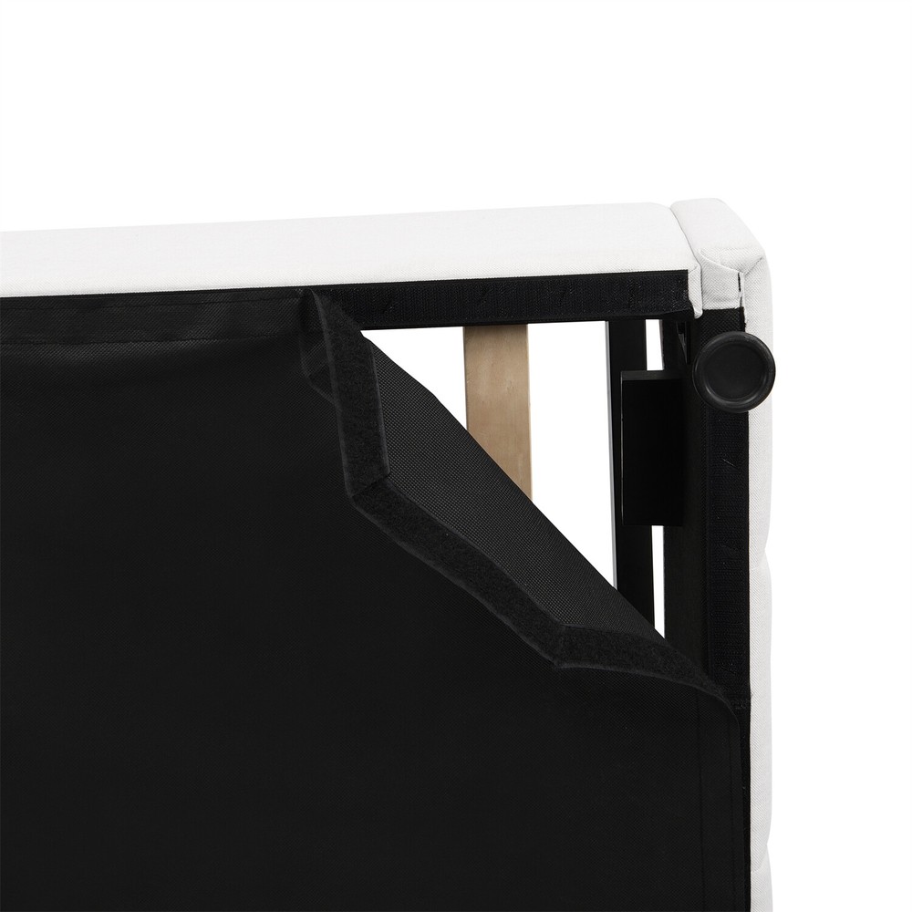 Full Size Upholstered Platform Bed Frame w/ Hydraulic Storage System US