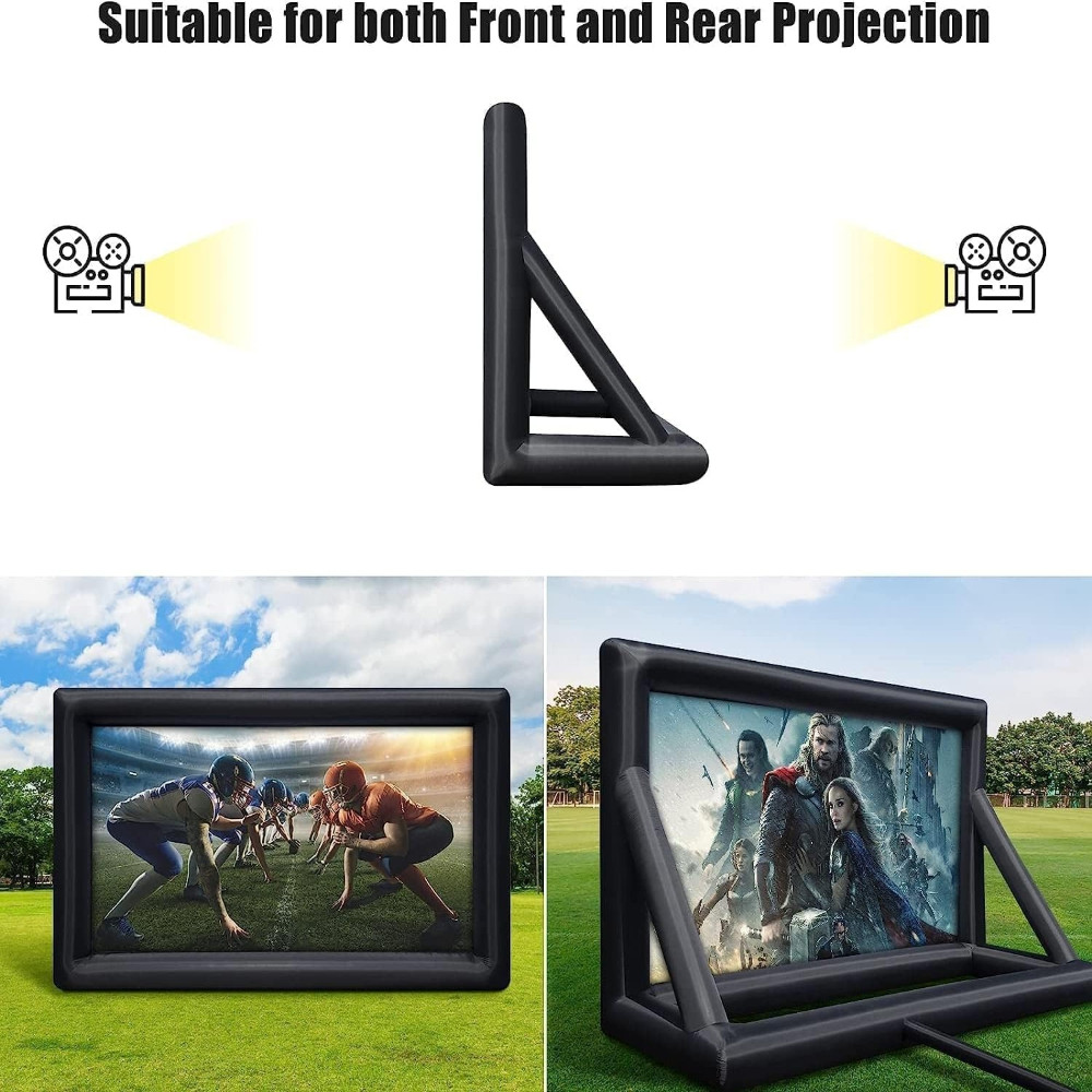 24ft Blow Up Projector Screen: Front/Rear Projection, Includes Blower & Stakes