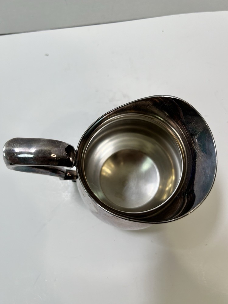 Reed & Barton 968 Silver Plate 6" Pitcher Creamer Vintage Patina Curved Handle