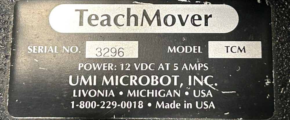 Vintage 1981 Microbot TeachMover 1 Programmable Robot Arm 12V Tested