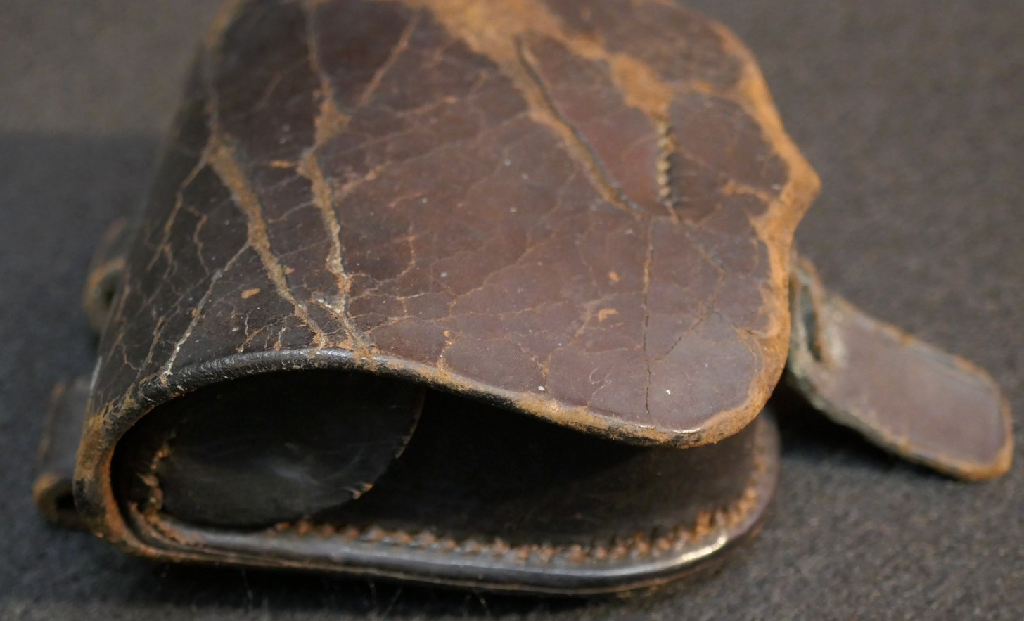 Civil War US Federal Union Army Cartridge Belt Cap Box Leather Field Issued Cond