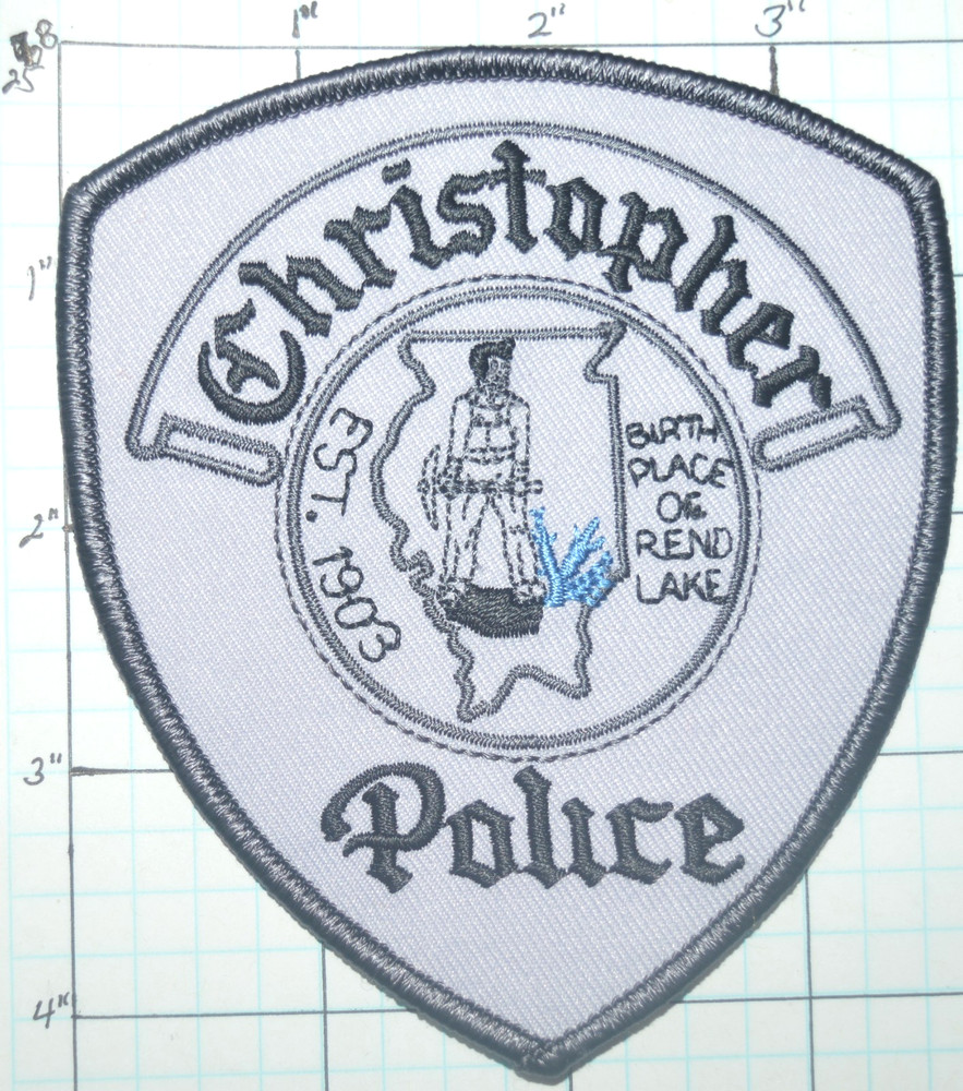 ILLINOIS, CHRISTOPHER POLICE DEPT PATCH
