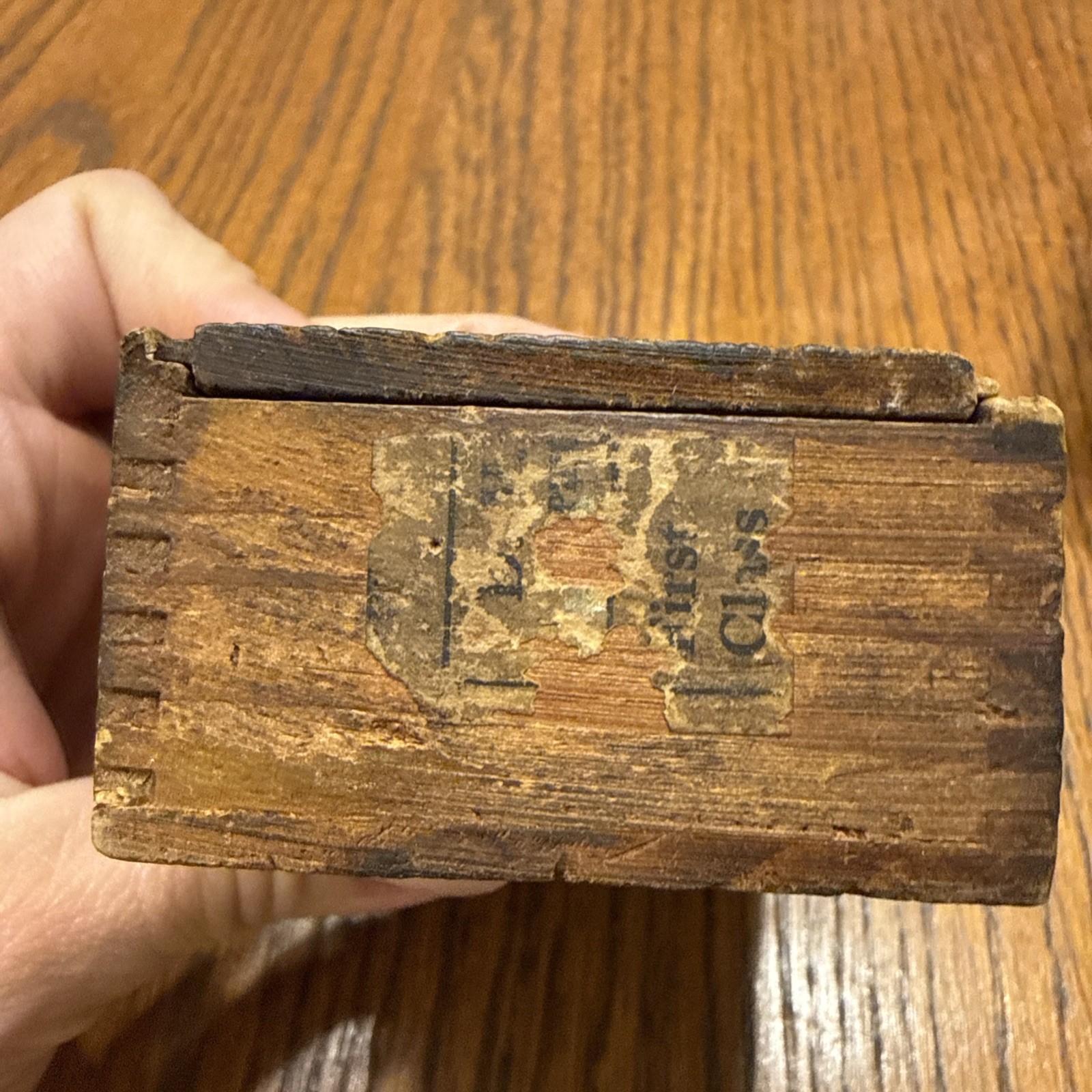 Antique D.V. Brown Optician Wooden Tool Box Philadelphia PA Optics