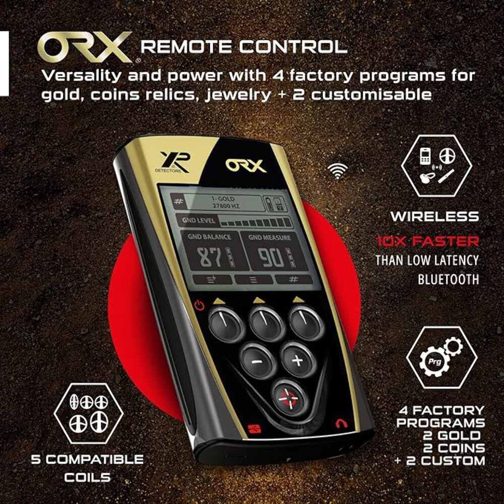 XP ORX Metal Detector With 11" Searchcoil, S-TELESCOPIC Lite Stem, Remote Contro