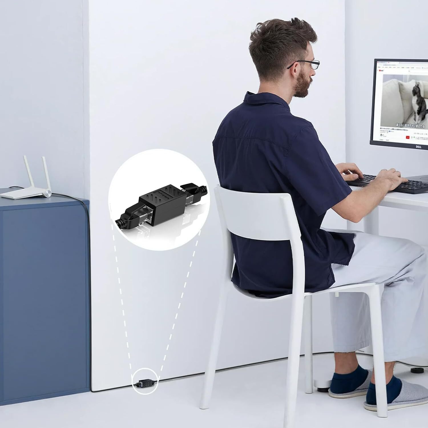 RJ45 Inline Coupler Cat7 Cat6 Cat5e Cat5 Ethernet LAN Network Cable Adapter Lot