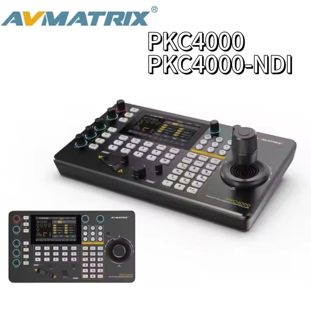 Avmatrix PKC4000-NDI PTZ Camera Controller Keyboard Joystick 5" Touch Switcher