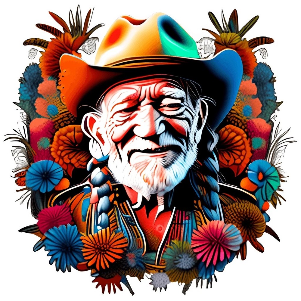 Willie Nelson Sticker Decal XV