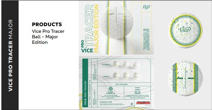 Vice Golf Pro Major Golf Balls Masters Special Ed / Free Masters BM w/Purch