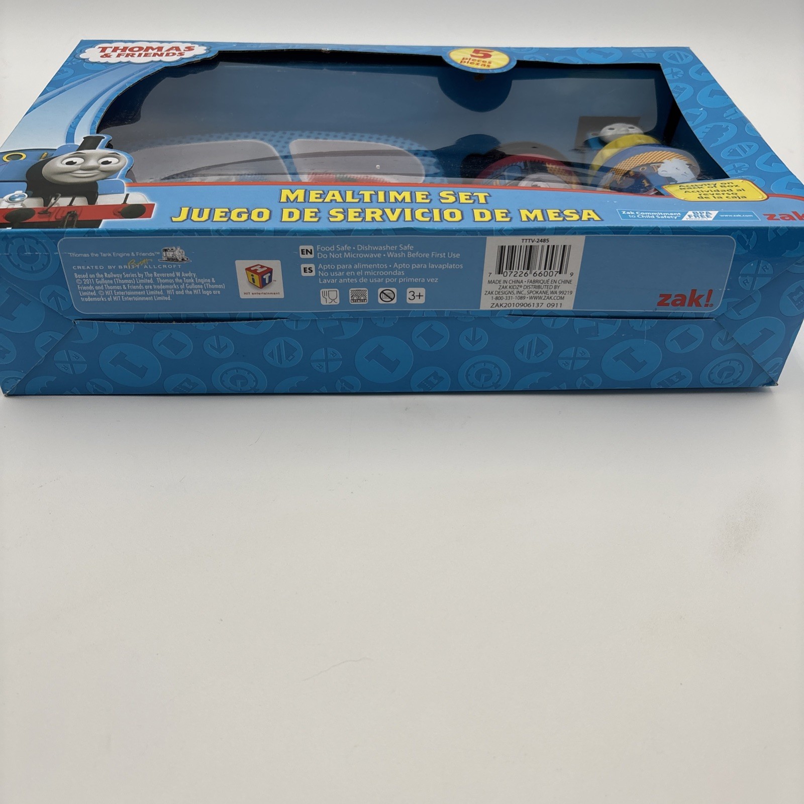 Thomas & Friends 5 Piece Mealtime Set Plate Cups Utensil By Zak! BPA Free NEW