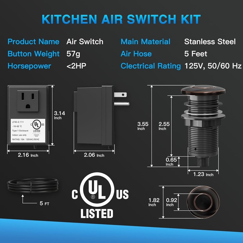Garbage Disposal Air Switch Kit Garbage Disposal Button Power