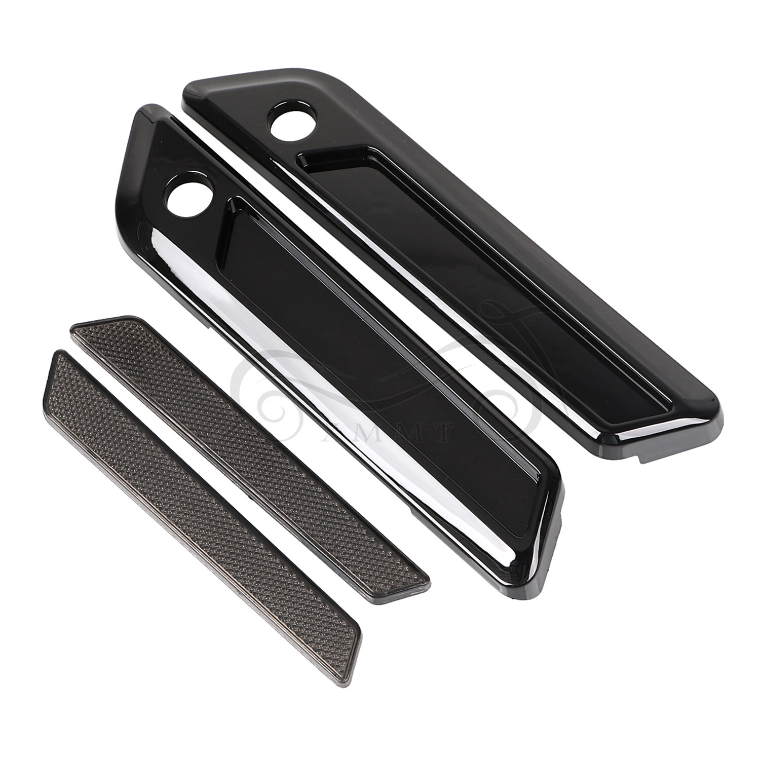 Black Saddle Bag Hinge Latch Covers For Harley Touring Road Street Glide 14-23