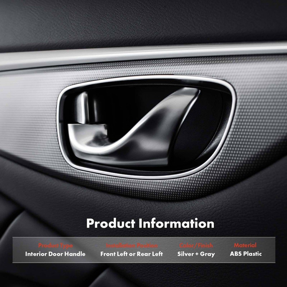 Front / Rear Driver Silver & Gray Interior Door Handle for Dodge Durango Dakota
