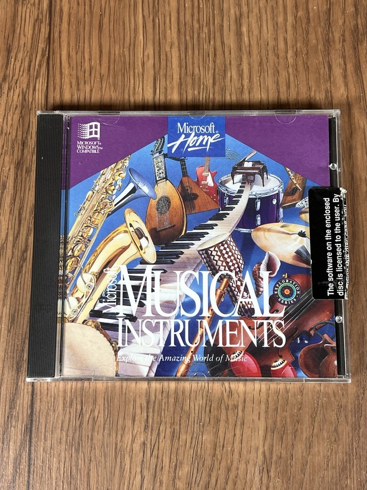 Microsoft Musical Instruments Original CD Case 1992