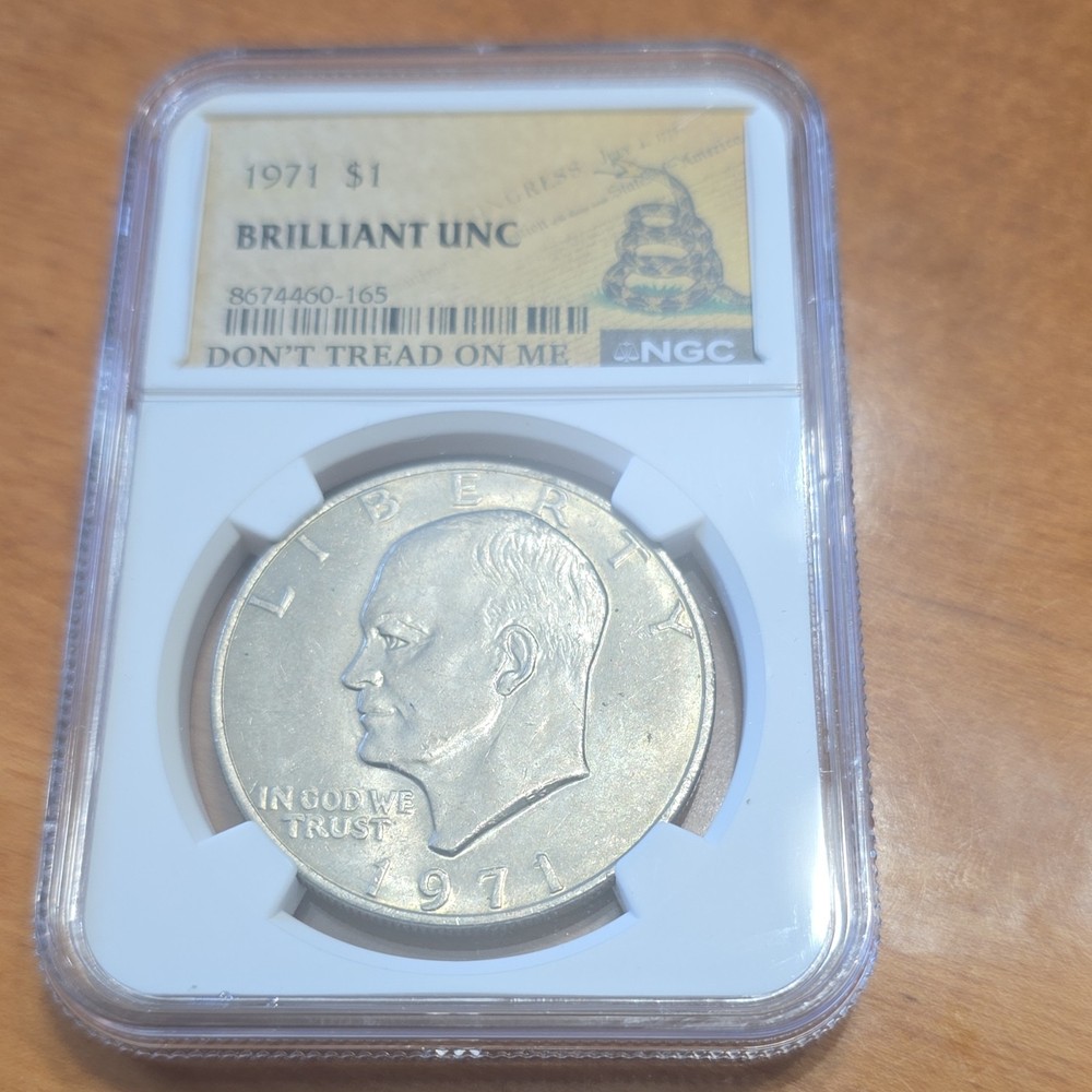 1971 Eisenhower Dollar $1 NGC Brilliant Uncirculated